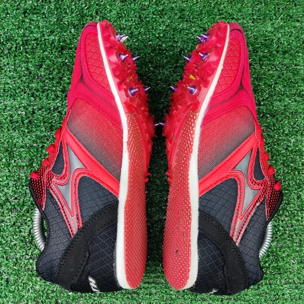 Health Track Spikes Kids Size 5 Red Black Promax H2204 Athletic Racing Shoes